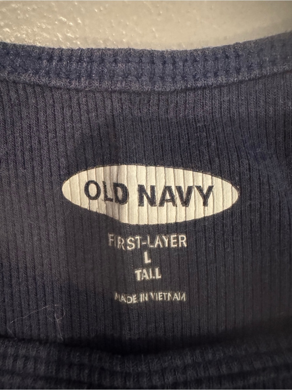 Old Navy Navy Blue First Layer Tall Ribbed Tank Top